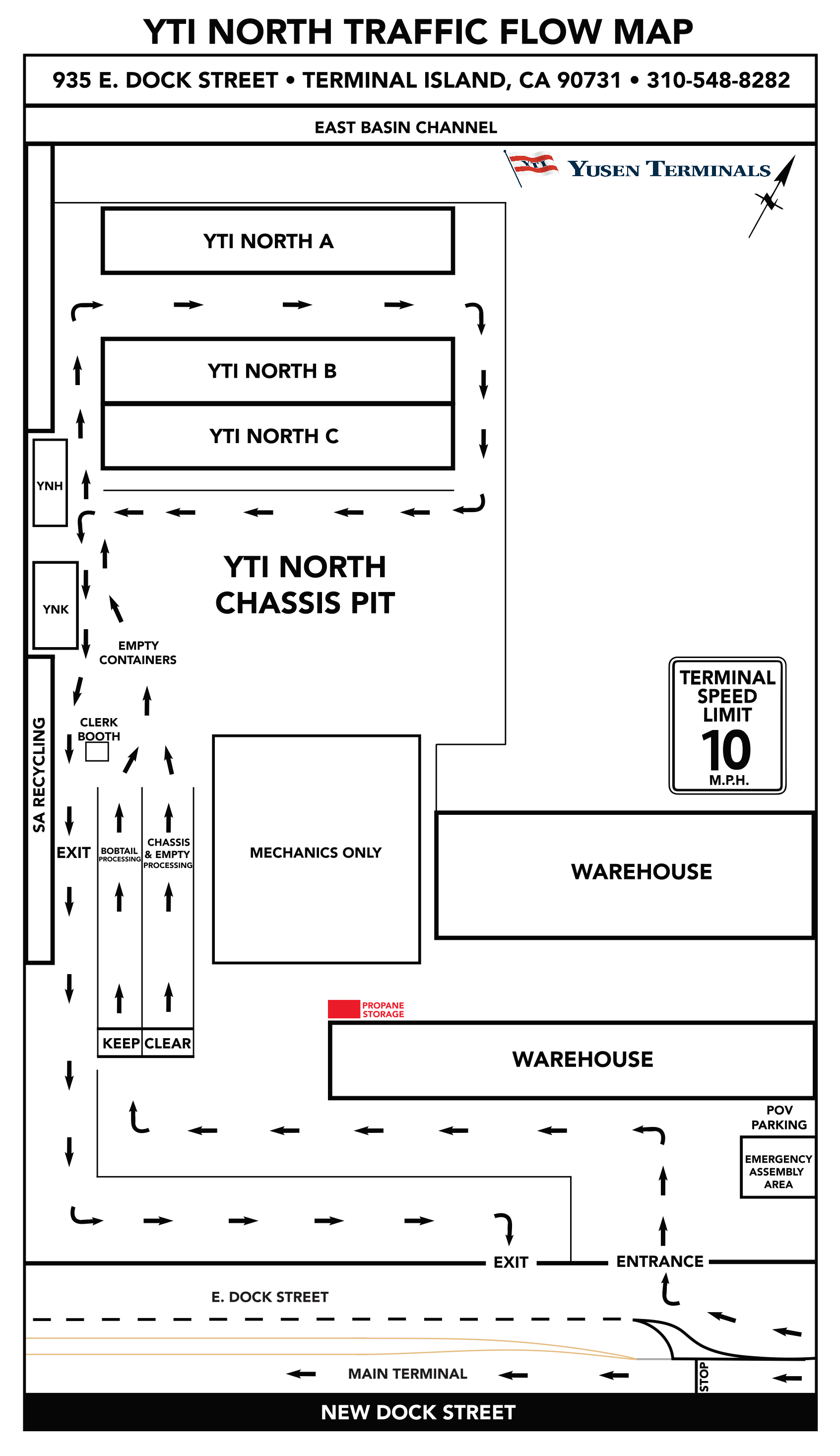 Mapa de la Terminal Norte